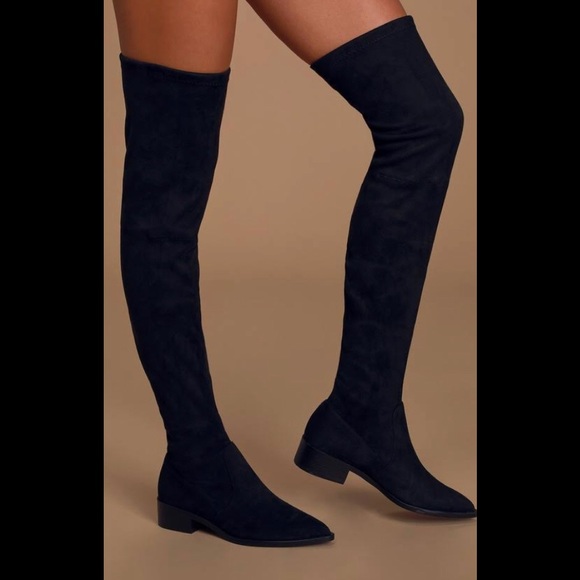 steve madden black thigh high boots
